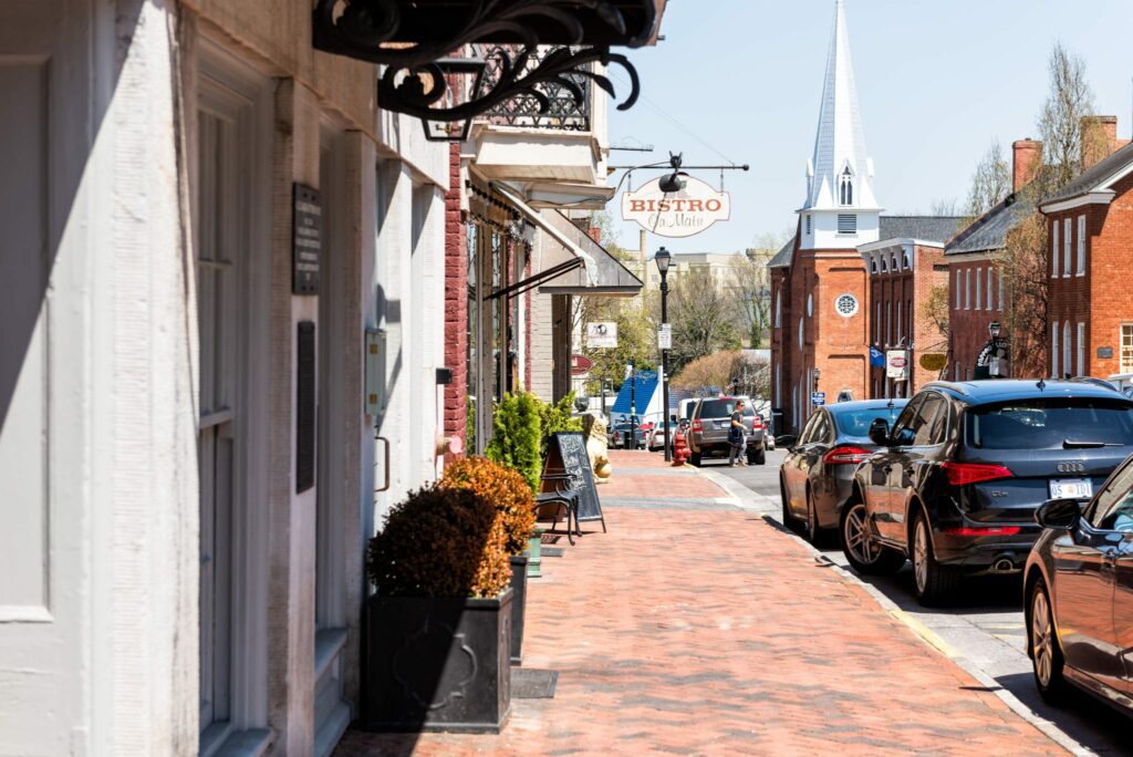 Small town USA Downtown street